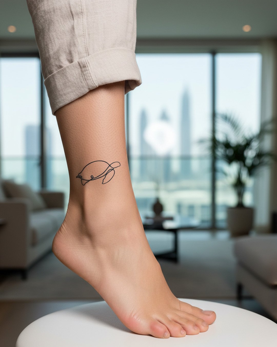 Turtle semi-permanent tattoo, sea tattoo, temporary tattoo