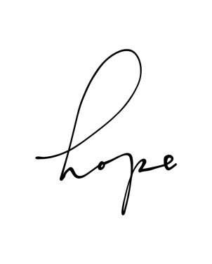 semi-permanent tattoo, hope temporary tattoo, script tattoo