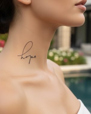 hope tattoo, temporary tattoo, semi-permanent tattoo