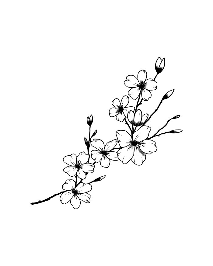 Temporary tattoo, nature, flowers temporary tattoo, semi-permanent tattoo